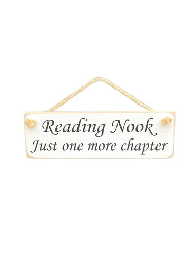 Reading Nook Wooden Hanging Wall Art Gift Sign