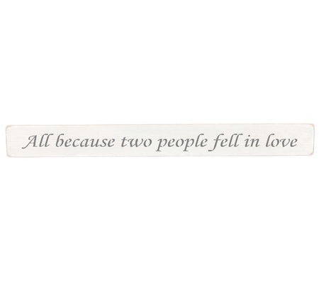 Autocollant Mural Déco 'All Because Two People Fell In Love' - Citation Mariage Famille - Neuf