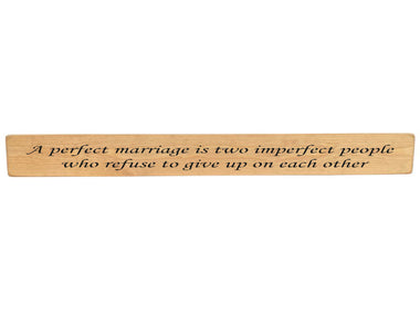 A perfect marriage Wooden Wall Art Gift Sign