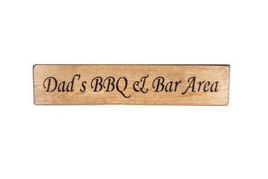 Dad's BBQ Wooden Wall Art Gift Sign