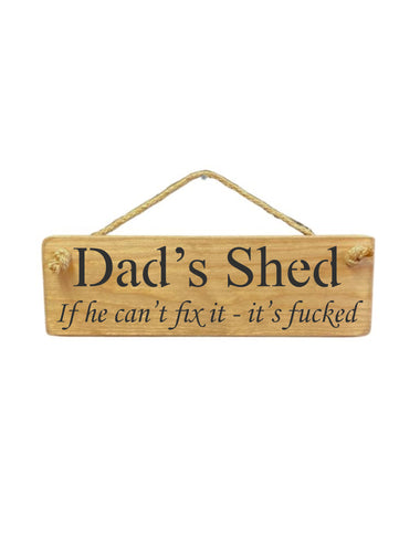 Dad's Shed Wooden Hanging Wall Art Gift Sign