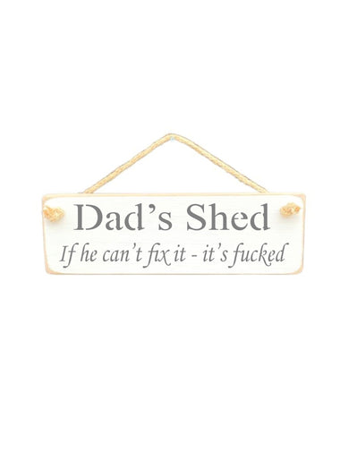 Dad's Shed Wooden Hanging Wall Art Gift Sign