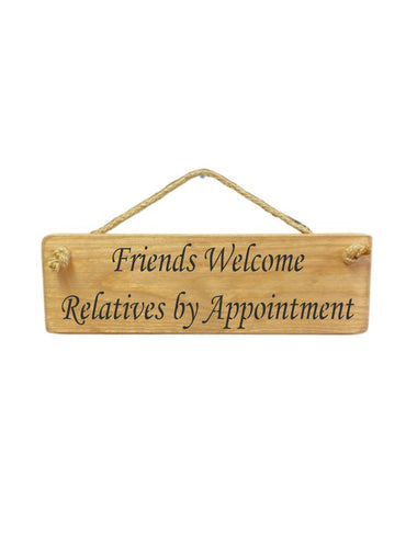 Friends Welcome Wooden Hanging Wall Art Gift Sign
