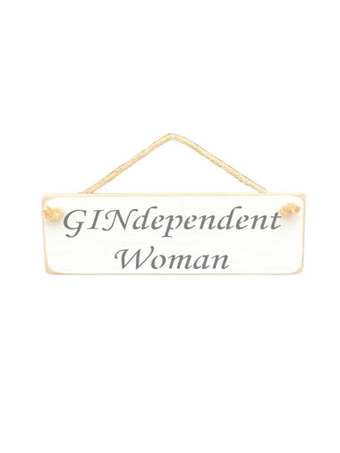 GINdependent Wooden Hanging Wall Art Gift Sign.