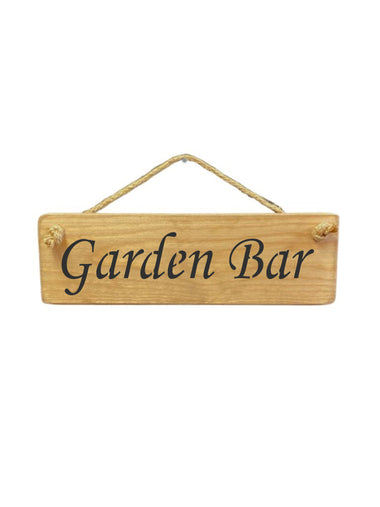 Garden Bar Wooden Hanging Wall Art Gift Sign