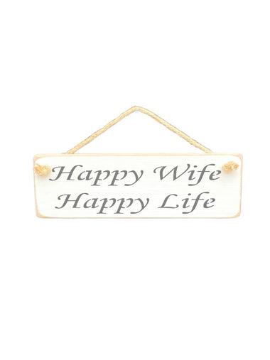 Happy Wooden Hanging Wall Art Gift Sign