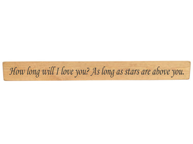 How long Wooden Wall Art Gift Sign