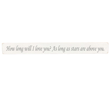 How long Wooden Wall Art Gift Sign
