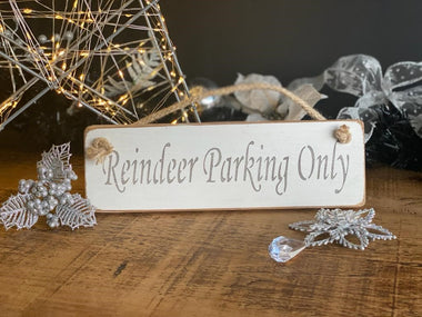 Reindeer Parking Only Sign, Christmas Decoration