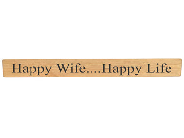 Happy Wooden Wall Art Gift Sign